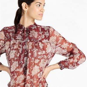 Lucky Brand Tie Neck Top